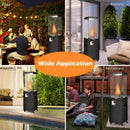 41K BTU Outdoor Propane Gas Patio Heater W/ Lockable Wheels (SAK98052) by SAKSBY.com