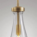 Raindrop Pendant Lights 2 Pack, Pendant Lights for Kitchen Island, Brass Rod Dining Room Light Fixture, Raindrop Chandelier, Pendant Lights for Living Room Hallway, Including Bulb by CozyNest Decor
