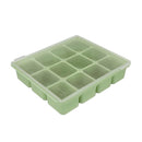 Silicone Freezer Tray, Baby Food Storage Cubes with Clip-On Lid, Freeze Baby Food, Soups, Purees, Ice, Easy and Safe Design, Made in Korea (12, Celadon Green) by TinyTreasures Baby Boutique