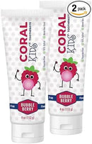 Coral White Kids Bubble Berry Fluoride Free Toothpaste - 4 Ounces (2 Pack) by CozyNest Decor