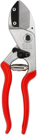 FELCO F31 Pruning Shears – 8.3" Swiss-Made Garden Clippers with Anvil Blade for Dry/Hard Wood | Hand Pruner for Gardening | Garden Tool Cutter with Aluminum Handle, Carbon Steel Blade, High-Torque Cut by GreenHaven Gardens