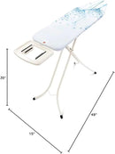 Brabantia Size B Ironing Board (49x15 in) 7 Height Options, Solid Steam Iron Rest Holder (Cotton Flower) Non-Slip Feet, Anti-Collapse Child Locks by CozyNest Decor