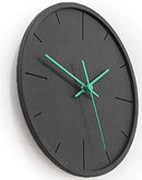 Stephanie Imports Modern Minimalist Dark Concrete Silent Wall Clock (Teal Hands) by CozyNest Decor