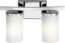 Kichler Crosby 15" 2 Light Vanity Light Satin Etched Cased Opal Olde Bronze® by CozyNest Decor