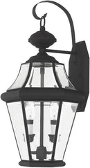 Livex Lighting 2261-91 Georgetown 2 Light Outdoor Wall Lantern, Brushed Nickel by GreenHaven Gardens