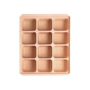 Baby Food Storage Silicone Cubes with Clip-On Lid Freezer Tray Baby Food Soups Purees Ice Easy and Safe Design Made in Korea(12 Sand Beige) by TinyTreasures Baby Boutique