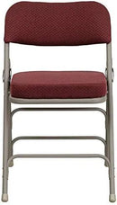 Flash Furniture HERCULES Series Premium Curved Triple Braced & Double Hinged Burgundy Fabric Metal Folding Chair by GreenHaven Gardens