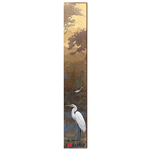 Saipan White Egret Wooden Sign | Wall Art Print on Real Wood