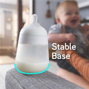 Nanobebe Flexy Silicone Baby Bottle, Anti-Colic, Natural Feel, Non-Collapsing Nipple, Non-Tip Stable Base, Easy to Clean 2-Pack, Grey, 9oz by TinyTreasures Baby Boutique
