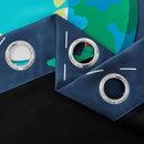 Kids Space Themed Blackout Curtains - 2 Panels, Each W52×L54, 100% Blackout, Perfect for Bedroom and Nursery, Energy Saving with Vibrant Cosmos Patterns by TinyTreasures Baby Boutique