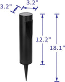 Techko Outdoor Solar Cylinder Bollard Path Lights, Modern Design, Waterproof IP65, Garden Lights for Landscape, Yard, Walkway, Pathway, Matte Black by GreenHaven Gardens