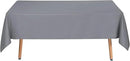 sancua Rectangle Tablecloth - 90 x 156 Inch - Water Resistant Spill Proof Washable Polyester Table Cloth, Decorative Fabric Table Cover for Dining Tables, Buffet Parties and Camping, Light Grey by CozyNest Decor