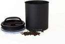 AirScape Planetary Design Stainless Steel Coffee Canister | Food Storage Container | US Patented Inner Plunger Lid REMOVES Excess Oxygen | Don't Buy airtight, Buy AIR-Less | (Medium, Matte Black) by CozyNest Decor