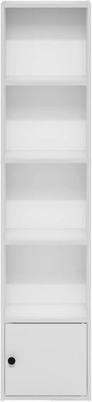 Furinno Luder Shelf Bookcase with 1 Door Storage Cabinet, White by TinyTreasures Baby Boutique