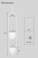 Hanging Planters 2 Tiers Metal Plant Hangers for Indoor Outdoor Plants Wall Ceiling Hanging Flower Pot Basket Holders Kitchen Room Decor(White) by GreenHaven Gardens