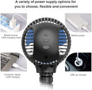 HomeLifairy Portable Stroller Fan, USB or Rechargeable Battery Operated with 3 Speeds and 360°Rotate, Cooling Clip On for Baby Crib Travel Car Seat Black by TinyTreasures Baby Boutique