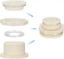 2" Female ABS Bulkhead Fitting, Plastic Water Tank Connector Adapter Fitting with Plugs for Outdoor rain Barrel Garden Hose Adapter Spigot kit Water Tank Gallon Drain Bucket(Set of 2) by GreenHaven Gardens