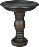SKYFIRE 22-Inch Fibre Reinforced Concrete Pedestal Floor Fountain and Bird Bath Outdoor Decor for Garden, Patio, Lawn, Backyard - 20”L X 20”W X 22”H Antique Pedestal Birdbath by GreenHaven Gardens