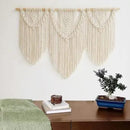guzhiou large macrame wall hanging - Boho Tapestry Macrame Wall Decor Art- Chic Bohemian Handmade Woven Tapestry Home Decoration for Bedroom Living Room Apartment Wedding Party - 43"x32" (Beige-Leaf) by CozyNest Decor