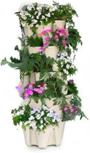 Greenstalk Patented Large 5 Tier Vertical Garden Planter with Patented Internal Watering System Great for Growing a Variety of Strawberries, Vegetables, Herbs, & Flowers (Stunning Stone) by CozyNest Decor