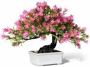 Fake Plants Plastic Artificial Bonsai Tree, Pink Room Decor Bonsai Tree for Home Bedroom Farmhouse Office Desk Decor, Tall 9.5" by GreenHaven Gardens