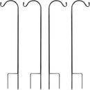MIXXIDEA 4/8PK Heavy Duty Garden Shepherds Hooks for Outdoor, Premium Metal Shepherds Hooks, Height Adjustable Bird Feeder Hanger, Hanging Basket Hooks 37” Inch Tall Hanging Plant Hooks (4PK) by GreenHaven Gardens