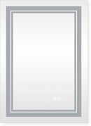 WELLFOR LED Bathroom Vanity Mirror 24 x 32 Inch, Lighted Anti-Fog Dimmable Mirror, IP44 Waterproof Wall Mounted Makeup Mirror, Packed with US Standard Plug and Touch Switch, (Horizontal/Vertical)