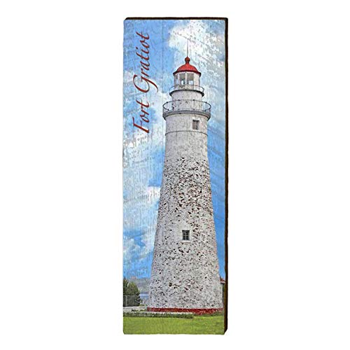 Fort Gratiot Lighthouse Home Decor Art Print on Real Wood