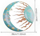 Jannity Metal Sun Wall Decor,11.02 Inches Large Metal Wall Art with Sun Moon Stars Retro Moon Sun Wall Decoration Hanging for Indoor Outdoor Patio Yard Home Garden by GreenHaven Gardens