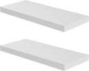 Floating Shelf, Set of 2 Wall Shelf, 36 in W x 12.75 in D x 2 in H Wooden Floating Wall Shelf with Invisible Brackets for Living Room/Bedroom/Bathroom/Kitchen Storage and Decor, White by CozyNest Decor