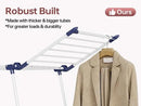 APEXCHASER Clothes Drying Rack Foldable, Large Drying Rack for Clothing Retractable, Winged Laundry Rack Folding Indoor Outdoor, Metal Clothes Airer for Bedding Towel Sweater Heavy Duty, White by CozyNest Decor