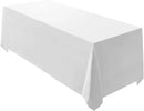 Surmente White Rectangle Tablecloth 90 x 156-inch Rectangular Polyester Table Cloth for Weddings, Banquets, or Restaurants by CozyNest Decor