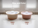 Microwave Silicone Steamer for Baby Food, Made In Korea, Oven & Dishwasher Safe to 482°F, Easy Clean, Microwave Pot with Handle & Lid, 100% Food Grade Steamer Bowl (Terracotta Rose, 27.1oz (800ml)) by TinyTreasures Baby Boutique