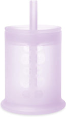 Olababy Silicone Training Cup with Straw Lid | Babies Water Drinking Cup | 6+ Mo Infant To 12-18 Months Toddler | Sippy Cup For Kids & Smoothie Cup | Baby Led Weaning (Lilac, 5 oz) by TinyTreasures Baby Boutique
