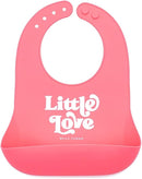 Baby Bib for Eating by Bella Tunno, Waterproof Silicone Bib with Large Food Catcher, Adjustable Fit for Babies 4-12 months & Toddlers 1-3 Years, Boys & Girls, Little Love by TinyTreasures Baby Boutique