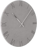 Stephanie Imports Modern Minimalist Concrete Hiding Gray Silent Wall Clock (Roman Numerals) by CozyNest Decor