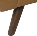 HomePop Modern Storage Bench with Wood Legs Home Décor|Bench with Storage for Living Room & Bedroom - Faux Leather Brown by CozyNest Decor
