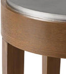 COSIEST Set of 2 Farmhouse Round End Table, 2-Tier Classic Brown Side Table, Wood Accent Table with Storage Shelf for Living Room, Bedroom, Office, Distressed Glaze Finish (Brown & Silver) by CozyNest Decor