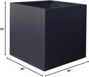 Galvanized Steel Planter Box Black Metal Planter Large Square Indoor Outdoor Planters Cube Steel Heavy Duty Flower Pot 26Inch Powder Coating Modern Commercial Residential for Patio, Deck, Yard, Garden by CozyNest Decor
