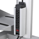 Yescom PC Computer Cart Workstation with Power Strip 2-Monitor