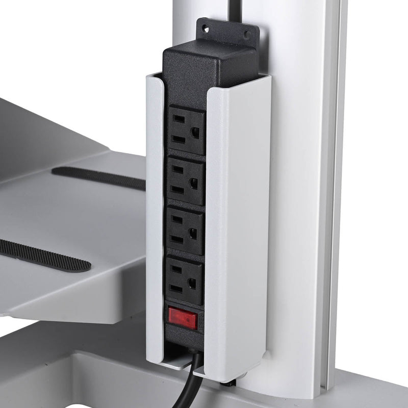 Yescom PC Computer Cart Workstation with Power Strip 2-Monitor