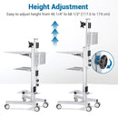 Yescom PC Computer Desktop Rolling Mobile Cart Workstation by yescomusa