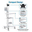 Yescom PC Computer Desktop Rolling Mobile Cart Workstation by yescomusa