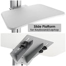 Yescom PC Computer Desktop Rolling Mobile Cart Workstation