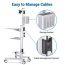 Yescom PC Computer Desktop Rolling Mobile Cart Workstation by yescomusa