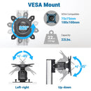 Yescom PC Computer Desktop Rolling Mobile Cart Workstation