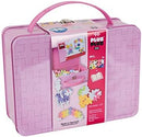 PLUS PLUS Building Set with Metal Suitcase, Open Ended Stem Toy for Toddlers and Preschool, 70 Big Pastel Interlocking Pieces by TinyTreasures Baby Boutique