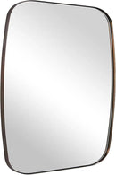 ANDY STAR Bronze Oblong Mirror, 36x40 Inch Brushed Bronze Oval Mirror for Bathroom with Stainless Steel Metal Frame, Wall Mouned for Bathroom, Living Room, Entryway by CozyNest Decor