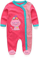 Kiddiezoom Baby and Toddler Boys'Snug Fit Footed One-Piece Romper Jumpsuit Cotton Cotton Footed Outfit by TinyTreasures Baby Boutique