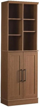Sauder HomePlus Multi-Room Storage Cabinet with Adjustable Shelves and Door Positioning, Kitchen Laundry Bathroom Pantry Storage Cabinet, in Sienna Oak Finish by CozyNest Decor